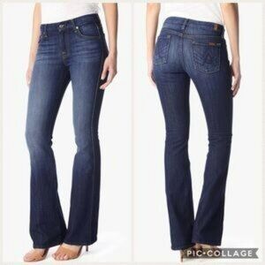 7 For All Mankind “A” Pocket Dark Wash Bootcut Jeans Womens 28 LONG